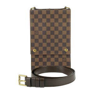 LOUIS VUITTON Portobello shoulder bag Ebene Damier canvas leather crossbody